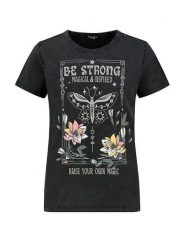 Eight2Nine Koszulka w kolorze czarnym rozmiar: S. Czarne bluzki damskie Eight2Nine, s, bez wzorów, bez kołnierzyka, bez ramiączek. Za 39.99 zł.