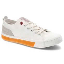 Białe Trampki Cross Jeans Damskie Wygodne Obuwie. Białe trampki damskie Cross Jeans, bez wzorów, z jeansu, bez zapięcia. Za 79.00 zł.