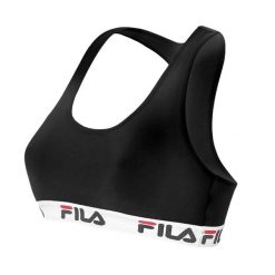 . Czarne biustonosze sportowe damskie Fila, bez wzorów. W wyprzedaży za 79.30 zł.