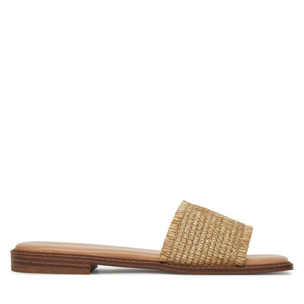 Klapki DeeZee. Brązowe klapki damskie DeeZee, bez wzorów, bez obcasa, bez zapięcia. Za 63.99 zł.