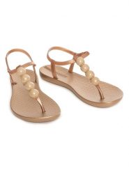 Ipanema Sandały w kolorze złotym rozmiar: 41/42. Żółte sandały damskie Ipanema, z aplikacjami, z otwartym noskiem, bez obcasa, bez zapięcia. Za 96.60 zł.