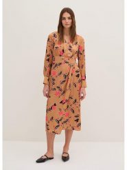 STEFANEL Sukienka w kolorze jasnobrązowo-jasnoróżowym rozmiar: 36. Brązowe sukienki damskie Stefanel, bez wzorów, z wiskozy, bez ramiączek. Za 347.99 zł.