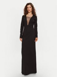 STAUD Sukienka wieczorowa Kris R24P2194PT Czarny Slim Fit. Czarne sukienki damskie STAUD, bez wzorów, z wiskozy, wizytowe, bez ramiączek. Za 1,549.00 zł.