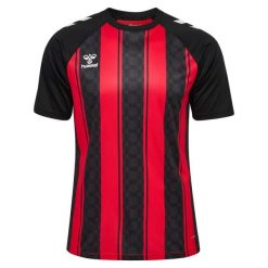 Koszulka Hummel Match striped. Czarne bluzki damskie Hummel, bez wzorów, sportowe, bez kołnierzyka, bez ramiączek. Za 194.00 zł.