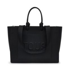 Torebka TOUS. Czarne shopper bag tous, bez wzorów, bez dodatków. Za 849.99 zł.