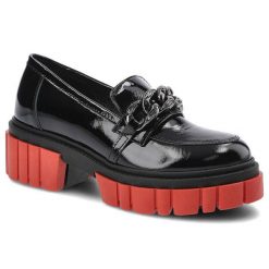 Czarne Półbuty Chebello Damskie Eleganckie Obuwie. Czarne półbuty damskie CheBello, bez wzorów, ze skóry, bez obcasa, na płaskiej podeszwie, bez zapięcia. Za 279.00 zł.