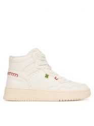 Geox Sneakersy J Lestrella J56NLA 000BC C1000 D Biały. Białe buty sportowe dziewczęce Geox, bez wzorów, ze skóry, bez zapięcia. Za 209.99 zł.