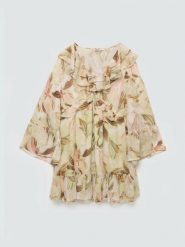 Sukienka damska mini z wiskozy w roślinny wzór Amisi 000. Czerwone sukienki damskie Big Star, bez wzorów, z wiskozy, retro, bez ramiączek. Za 229.99 zł.