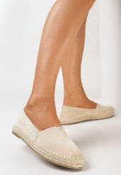 Beżowe Płaskie Espadryle Ozdobione Jutową Plecionką Noraille. Brązowe espadryle damskie Born2be, bez wzorów, bez obcasa, na płaskiej podeszwie. Za 59.99 zł.