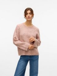 Vero Moda Sweter w kolorze jasnoróżowym rozmiar: L. Różowe swetry klasyczne damskie Vero Moda, l, z materiału, bez kołnierzyka. Za 104.99 zł.