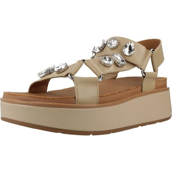 Sandały FITFLOP A3K 923 Beżowy. Brązowe sandały damskie FIT FLOP, bez wzorów, z materiału, bez obcasa, bez zapięcia. Za 789.00 zł.