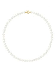 Pearl Addict Naszyjnik perłowy w kolorze białym - dł. 50 cm rozmiar: 50 cm. Białe naszyjniki damskie Pearl Addict, z perłą, złote. Za 861.99 zł.