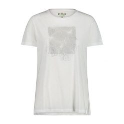 Koszulka damska CMP. Białe koszulki damskie CMP, bez wzorów, z materiału, bez kołnierzyka, bez ramiączek. Za 163.00 zł.