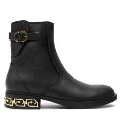 Botki Liu Jo. Czarne botki damskie Liu Jo, bez obcasa, na płaskiej podeszwie, bez zapięcia. Za 719.99 zł.