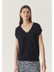 TATUUM Sweter "Ezalja" w kolorze granatowym rozmiar: XL. Czarne swetry klasyczne damskie TATUUM, xl, bez kołnierzyka. Za 129.95 zł.