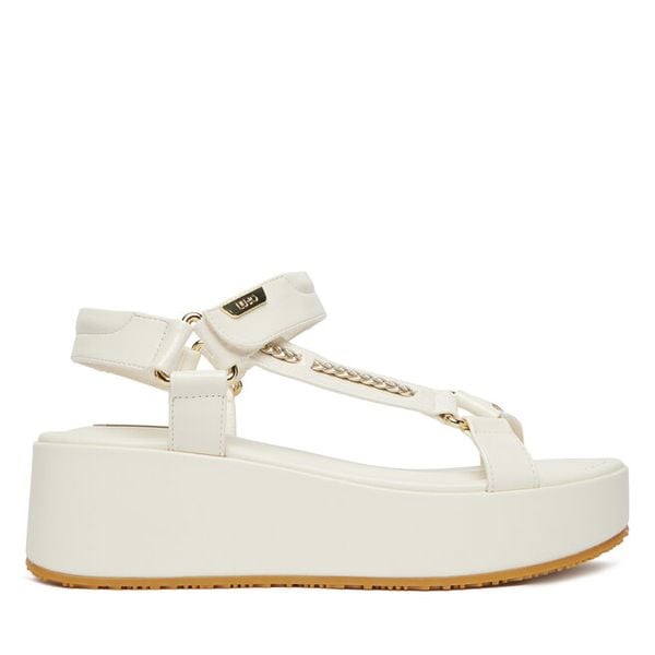 Sandały Liu Jo. Sandały damskie Liu Jo, bez wzorów, bez obcasa, na koturnie, bez zapięcia. Za 639.99 zł.