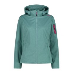 Kurtka damska turystyczna CMP 39A5016M. Zielone kurtki sportowe damskie CMP, l, bez wzorów, z softshellu, z kapturem. Za 340.00 zł.