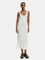 Calvin Klein Jeans Sukienka letnia LV047F303G Zielony jasny Slim Fit. Zielone sukienki damskie Calvin Klein Jeans, bez wzorów, z jeansu, bez ramiączek. Za 699.99 zł.