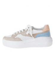 Unisa Skórzane sneakersy w kolorze beżowo-błękitno-białym rozmiar: 39. Białe obuwie sportowe damskie Unisa, bez zapięcia. Za 281.10 zł.
