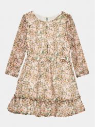Guess Sukienka codzienna Chiffon K3YK11 WA2T0 Kolorowy Regular Fit. Sukienki dziewczęce Guess, z aplikacjami, z syntetyku, bez ramiączek, proste. Za 259.99 zł.