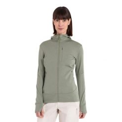 Bluza trekkingowa damska icebreaker Merino 260 Quantum IV. Zielone bluzy damskie Icebreaker, xs, bez wzorów, z wełny, bez kaptura. Za 719.99 zł.