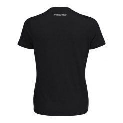 Koszulka z krótkim rękawem damska CLUB BASIC. Czarne koszulki damskie Head, xl, bez wzorów, z bawełny, bez kołnierzyka, bez ramiączek. W wyprzedaży za 59.50 zł.