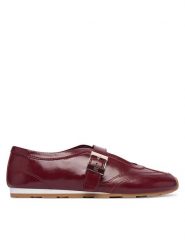 Tommy Hilfiger Baleriny Bella Ballet Mary Jane FW0FW09416 Bordowy. Czerwone balerinki damskie Tommy Hilfiger, bez wzorów, ze skóry. Za 449.99 zł.