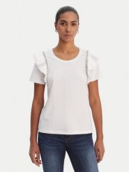 Fracomina Bluzka FR26ST3039J40001 Écru Regular Fit. Bluzki damskie Fracomina, s, bez wzorów, z bawełny, bez kołnierzyka, bez ramiączek. Za 329.99 zł.