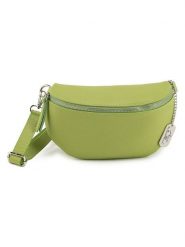 Anna Morellini Skórzana saszetka "Berenice" w kolorze zielonym - 25 x 14 x 1 cm rozmiar: onesize. Zielone nerki i saszetki damskie Anna Morellini, bez wzorów, z materiału. Za 173.99 zł.