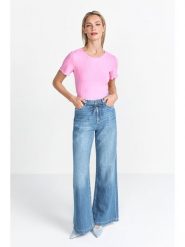 Rich & Royal Koszulka w kolorze jasnoróżowym rozmiar: XL. Różowe bluzki damskie Rich & Royal, xl, bez wzorów, z bawełny, bez kołnierzyka, bez ramiączek. Za 88.95 zł.