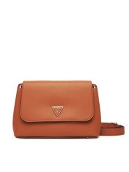 Guess Torebka Meridian II HWBG69 74200 Brązowy. Brązowe listonoszki damskie Guess, z aplikacjami, ze skóry, bez dodatków. Za 369.99 zł.