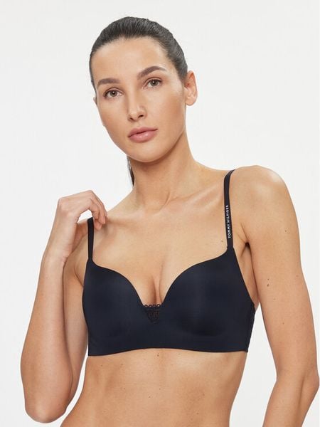 Tommy Hilfiger Biustonosz push-up UW0UW02405 Granatowy. Niebieskie biustonosze Tommy Hilfiger, bez wzorów, z syntetyku. Za 129.99 zł.