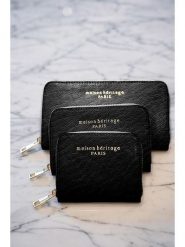 Maison héritage PARIS Skórzany portfel "Mini Moni Box" w kolorze czarnym - 20 x 11 cm rozmiar: onesize. Czarne portfele damskie maison héritage PARIS, bez wzorów, z materiału. Za 205.45 zł.