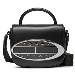 Torebka Tommy Jeans. Czarne torebki klasyczne damskie Tommy Jeans, z jeansu, bez dodatków. Za 289.99 zł.