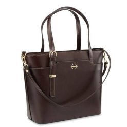 Shopperka klasyczna BETLEWSKI BVP-109 c. brązowa. Brązowe torebki klasyczne damskie Betlewski, ze skóry, bez dodatków. Za 439.00 zł.