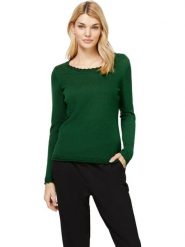 Heine Sweter w kolorze zielonym rozmiar: 38. Zielone swetry klasyczne damskie Heine, z koronki, bez kołnierzyka. Za 56.99 zł.