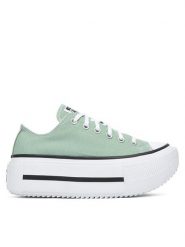 Converse Trampki Ctas Lift Double Stack A18862C Zielony. Zielone trampki damskie Converse, bez wzorów, z materiału, bez zapięcia. Za 419.99 zł.