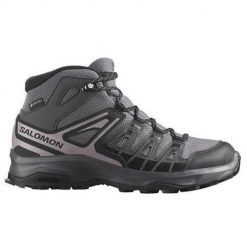 Buty trekkingowe damskie Salomon Extegra Mid Gtx. Szare obuwie trekkingowe damskie Salomon, z materiału, bez zapięcia. Za 588.00 zł.