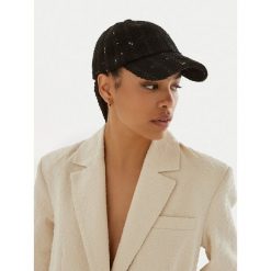 Czapka z daszkiem TWINSET. Czarne czapki z daszkiem damskie Twinset, bez wzorów. Za 289.99 zł.