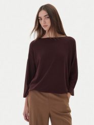Kontatto Sweter 3M0801C Brązowy Regular Fit. Brązowe swetry klasyczne damskie Kontatto, m, z syntetyku, bez kołnierzyka. Za 269.99 zł.