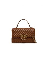 Pinko Skórzana torebka w kolorze brązowym - 25 x 15 x 7 cm rozmiar: onesize. Brązowe torebki klasyczne damskie Pinko, z materiału, przez ramię, bez dodatków. Za 1,317.81 zł.
