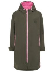 Zwillingsherz Płaszcz przeciwwiatrowy w kolorze khaki rozmiar: L/XL. Brązowe płaszcze damskie Zwillingsherz, l, bez wzorów, z polaru, bez kaptura. Za 284.95 zł.