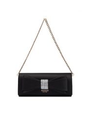 Guess Torebka Elsie Mini HWSS96 50710 Czarny. Czarne torebki wieczorowe damskie Guess, z aplikacjami, z materiału, bez dodatków. Za 679.99 zł.