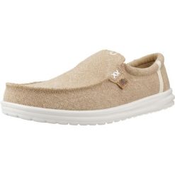 Buty HEY DUDE MIKKA JUTE Beżowy. Brązowe obuwie trekkingowe damskie Hey dude, z tkaniny, bez zapięcia. Za 222.99 zł.