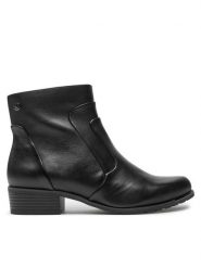 Caprice Botki 9-25335-43 Czarny. Czarne botki damskie Caprice, ze skóry, bez obcasa, na płaskiej podeszwie, bez zapięcia. Za 539.99 zł.