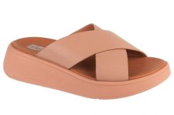 Sandały FitFlop Wygodne Beżowe Letnie. Brązowe sandały damskie Flip Flop, bez wzorów, z gumy, bez obcasa, bez zapięcia. Za 393.25 zł.