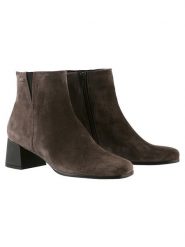 Högl Skórzane botki "Lucille" w kolorze antracytowym rozmiar: 37. Czarne botki damskie Högl, z gore-texu, eleganckie, bez obcasa, bez zapięcia. Za 251.53 zł.