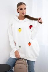 Bluza ocieplana z motywem truskawek ecru. Bluzy damskie KESI, l, bez wzorów, z bawełny, bez kaptura. Za 313.67 zł.