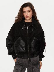 Alpha Industries Kurtka bomber 148001 Czarny Relaxed Fit. Czarne kurtki damskie Alpha Industries, s, bez wzorów, z syntetyku, bez kaptura. Za 619.99 zł.