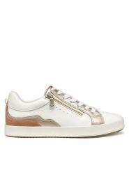 Geox Sneakersy D Blomiee D466HJ 05422 C1R8Z Biały. Białe obuwie sportowe damskie Geox, ze skóry, bez zapięcia. Za 309.99 zł.